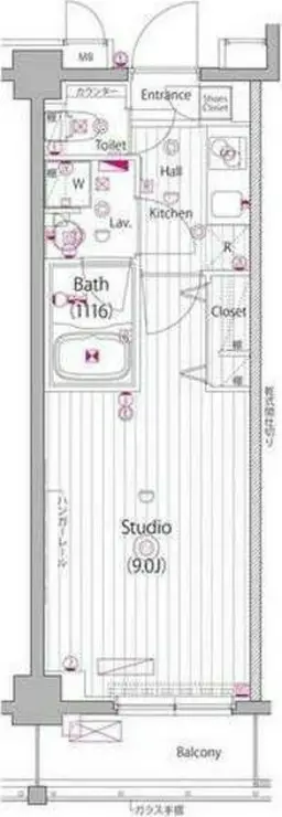 ガーラ・ヒルズ新宿 2階階 間取り