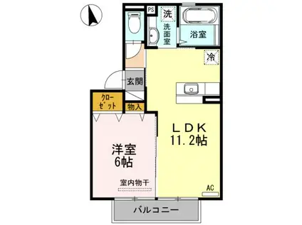 ル・グラン花繰 I(1LDK/2階)の間取り写真