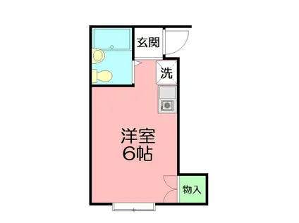 ベルエポック(ワンルーム/2階)の間取り写真