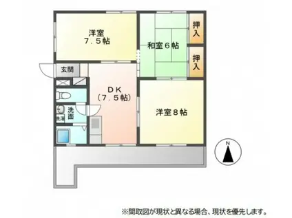 佐野ビル(3DK/3階)の間取り写真