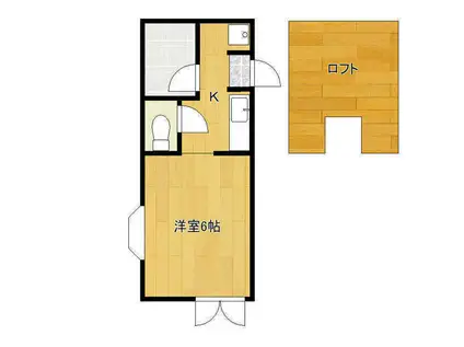 シーブリーズ千波(1SK/1階)の間取り写真