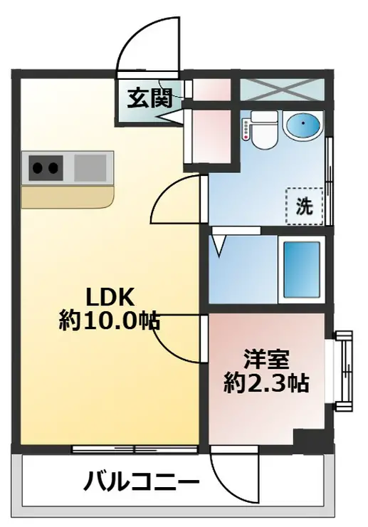 キャッスル萩山 2階階 間取り