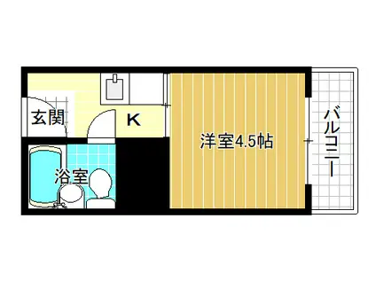 クレインファースト(ワンルーム/3階)の間取り写真