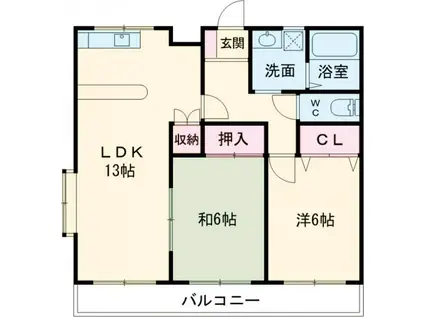 美月マンション(2LDK/3階)の間取り写真