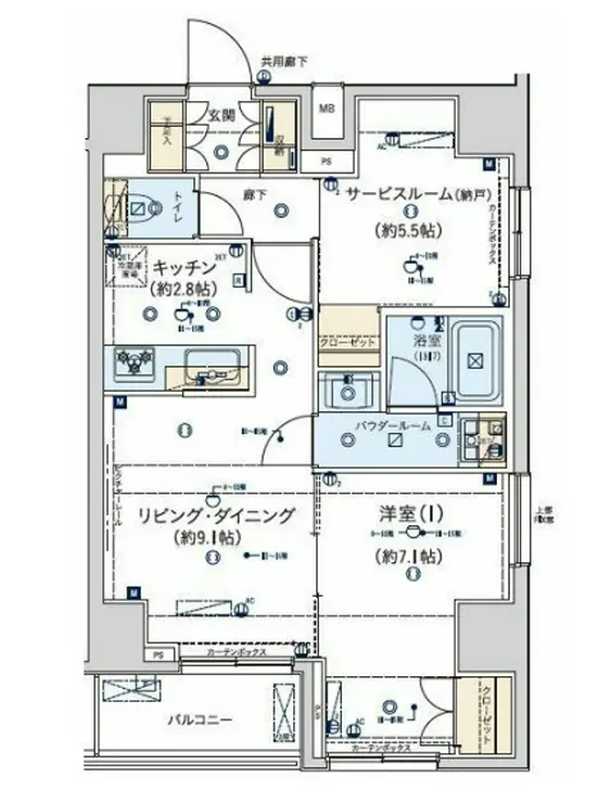 ジェノヴィア東日本橋駅前グリーンヴェール 10階階 間取り