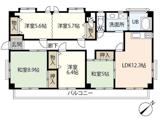 S&Tマンション(4LDK/3階)の間取り写真