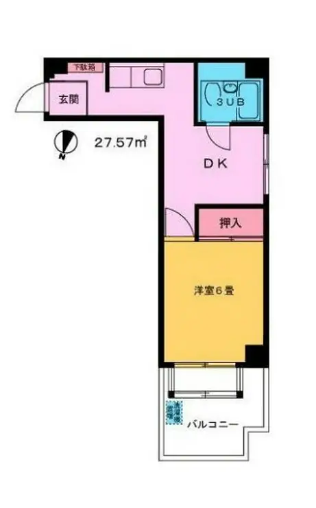 門前仲町リバーハイツ 6階階 間取り