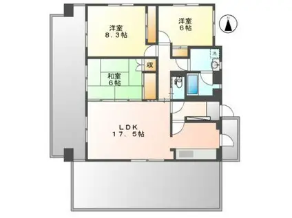 FLORESTA名駅(3LDK/10階)の間取り写真