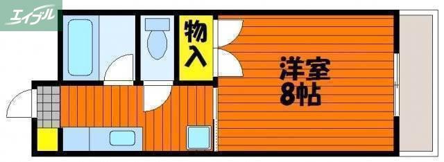 アークハイツ富田町(1K/7階)の間取り写真
