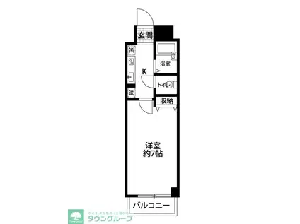 ワイズハウス(1K/2階)の間取り写真