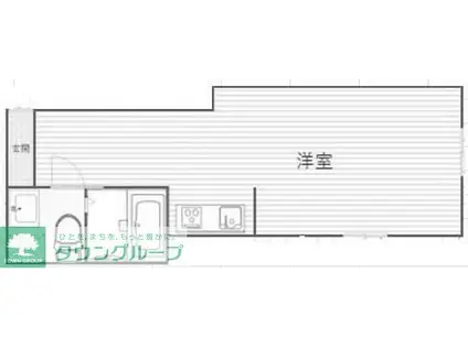 クロス西新井(ワンルーム/2階)の間取り写真