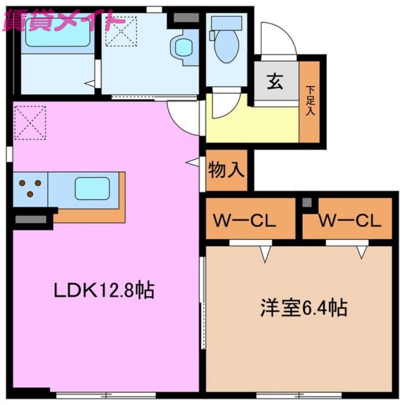 GRUNDY(1LDK/1階)の間取り写真