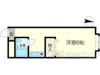 ハイム多摩(ワンルーム/2階)の間取り写真