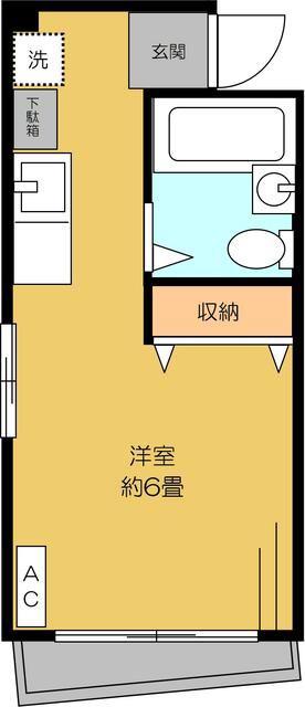 メゾン中葛西(ワンルーム/4階)の間取り写真