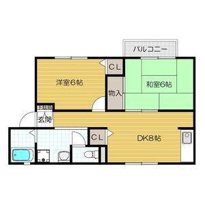 ウインディ彩II(2LDK/2階)の間取り写真