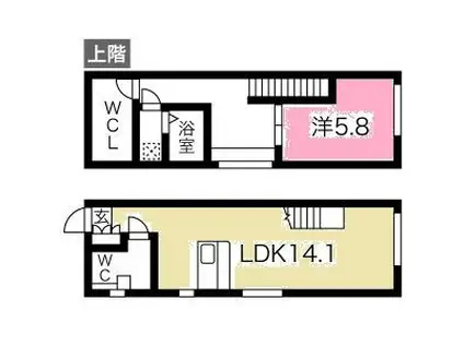 CELENEST名駅西デザイナーズ(1SLDK/4階)の間取り写真