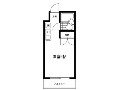 エスエスシービル(ワンルーム/3階)の間取り写真