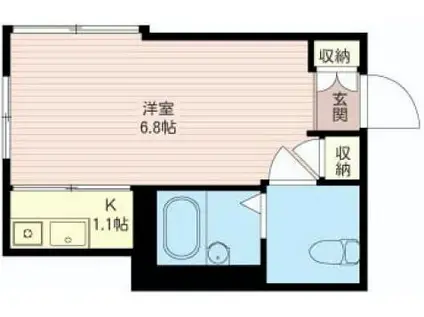 LA VILLA 目白坂(1K/1階)の間取り写真