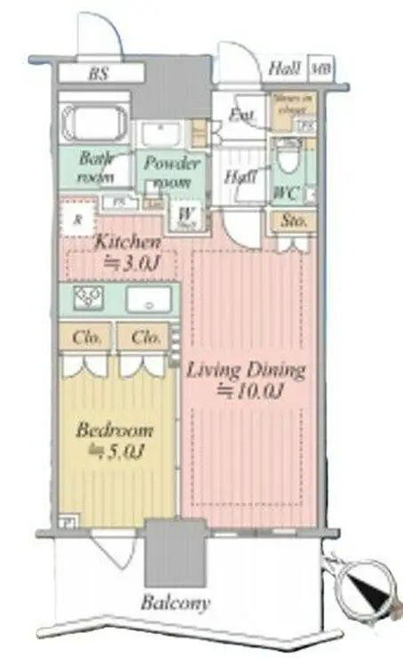 ブランズタワー豊洲 38階階 間取り