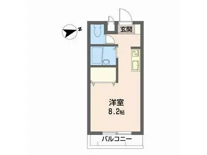 エクセレンスMAY(ワンルーム/1階)の間取り写真