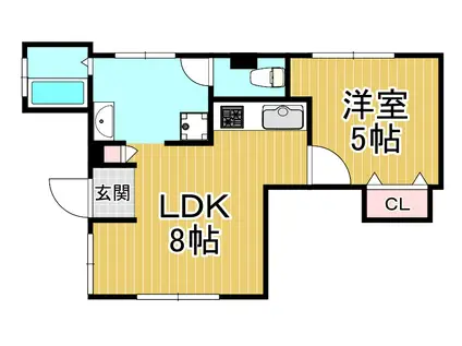 藤マンション(1LDK/3階)の間取り写真