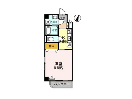 エトワール(1K/1階)の間取り写真