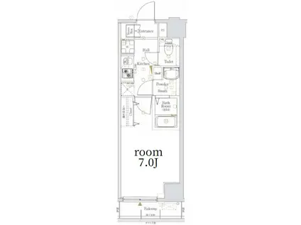 LOG銀座東/ログ銀座東(1K/3階)の間取り写真