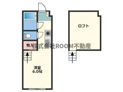 レクセル都城(1K/1階)の間取り写真