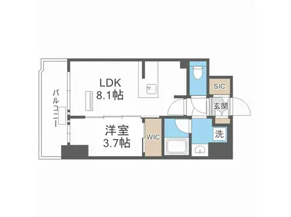 レオンコンフォート難波クレア(1LDK/5階)の間取り写真
