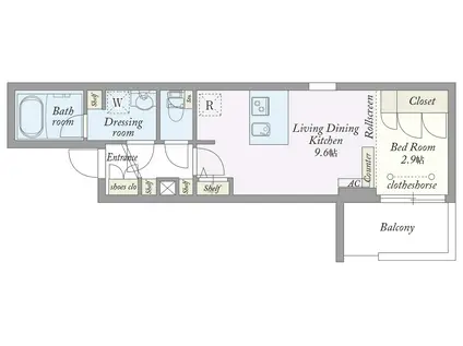 MY STYLE VINTAGE 根岸(1LDK/3階)の間取り写真