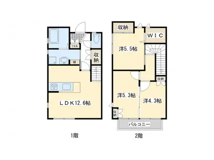 ラ・グランジュール壱番館(3LDK/1階)の間取り写真