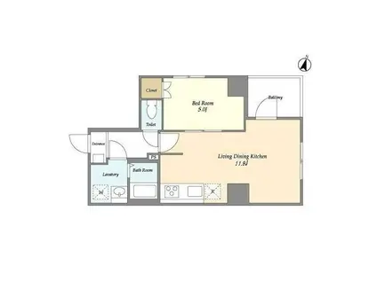 ピュアレジデンス小石川(1LDK/9階)の間取り写真