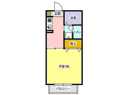グリーンパレス(1K/2階)の間取り写真