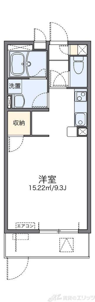 レオネクストコンフォート永楽(1K/2階)の間取り写真
