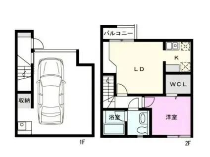 THE BLISS FORT URAWA(1SLDK/1階)の間取り写真