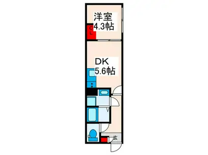 ピースフルパレス田端(1DK/1階)の間取り写真