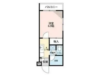 サンワハイツ柏の葉(1K/3階)の間取り写真