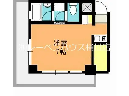 リエス桶川(ワンルーム/2階)の間取り写真