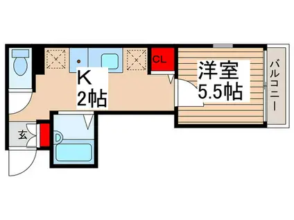 グランメゾン松戸(1K/1階)の間取り写真