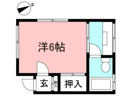 大野荘(1K/2階)の間取り写真