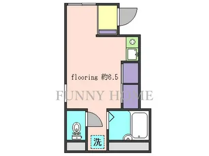 プランシェ(ワンルーム/1階)の間取り写真