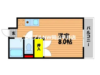 サンコーポ海吉(1K/2階)の間取り写真