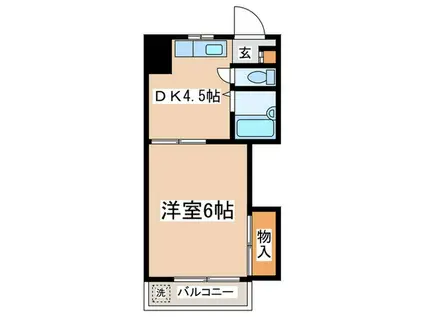 グリーンプラザIZUMI(1DK/2階)の間取り写真