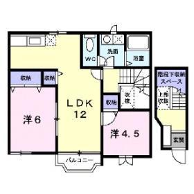 パシフィックヒルズ(2LDK/2階)の間取り写真