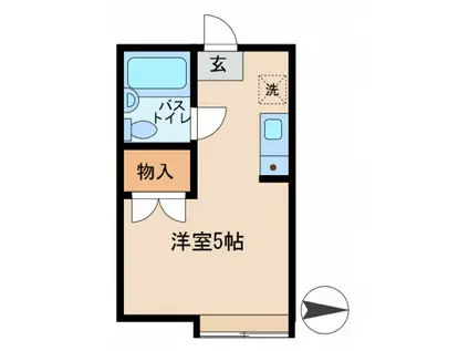 コーポ大倉(ワンルーム/2階)の間取り写真