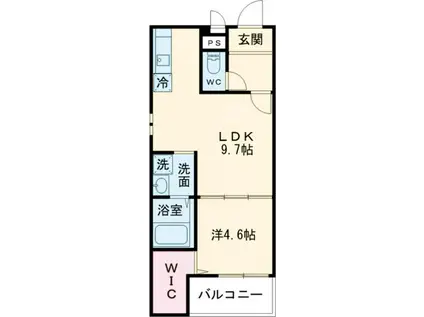 シャルマンエイトII番館(1LDK/1階)の間取り写真