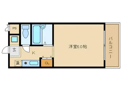 プログレス(1K/3階)の間取り写真