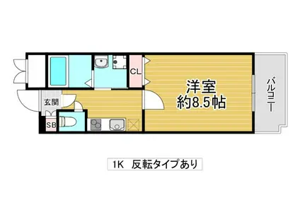 オルゴグラート鶴見(1K/5階)の間取り写真