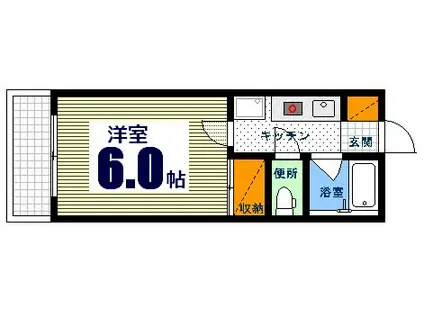 第10片山ビル(1K/8階)の間取り写真