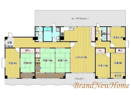 サンワード(7LDK/4階)の間取り写真